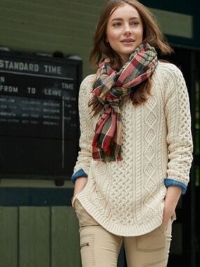 L.L. Bean Signature Cotton Fisherman Tunic Sweater
